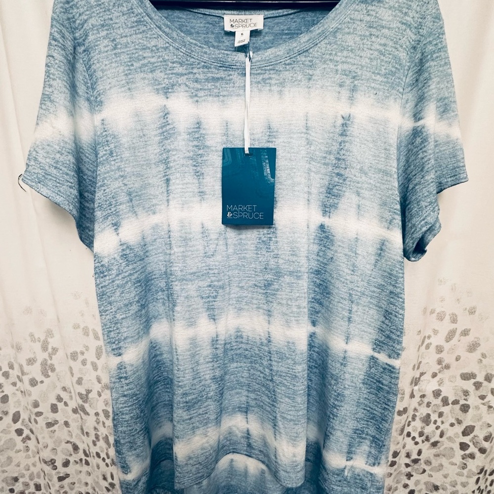 Market & Spruce Light Blue Knit Top